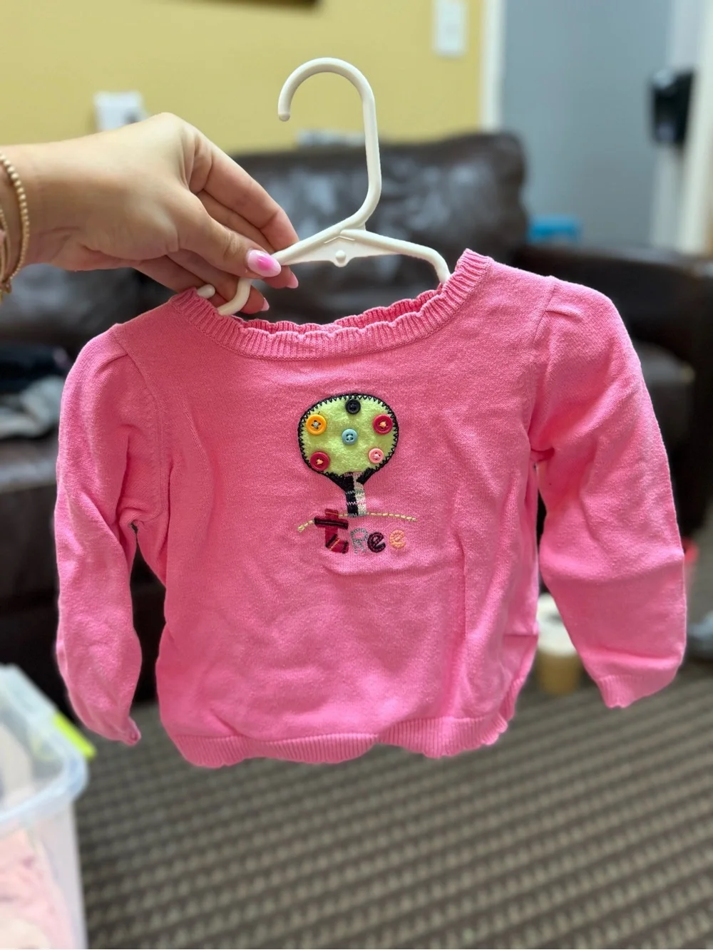 Gymboree Pink Tree Applique Sweatshirt